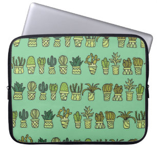 Kaktus Collection: HandGezeichnet Doodle-Set. Laptopschutzhülle
