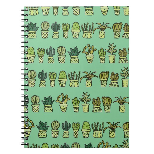 Kaktus Collection: HandGezeichnet Doodle-Set. Notizblock (Vorderseite)