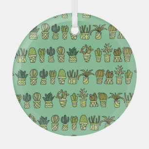 Kaktus Collection: HandGezeichnet Doodle-Set. Ornament Aus Glas