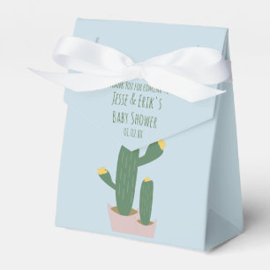 Kaktus Cupcakes  Baby Shower Danke Blau Rosa   Geschenkschachtel