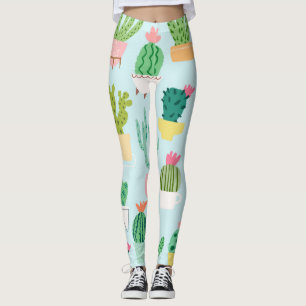 Kaktus Diversity, Vintager nahtloser Hintergrund. Leggings