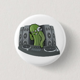 Kaktus-DJ-Knöpfe Button