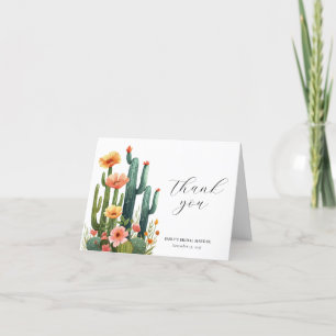 Kaktus Fiesta Blumen Hochzeitsdusche Dankeskarte