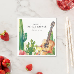 Kaktus Fiesta Blumen Hochzeitsdusche Serviette