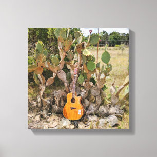 Kaktus-Gitarre Leinwanddruck