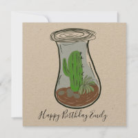 Kaktus-Glas-Grün-Illustration