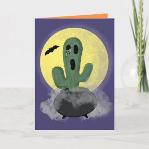 Kaktus Halloween Karte