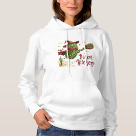 Kaktus in der Wüste, Illustration Humor Hoodie