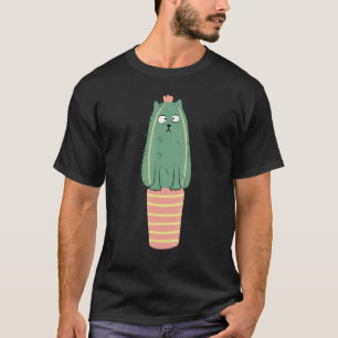 Kaktus Katze Sukkulenten Pflanze Gartenarbeit Gärt T-Shirt