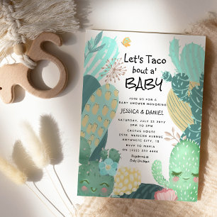 Kaktus 'Let's Taco bout a Baby' Paar Baby Shower Einladung