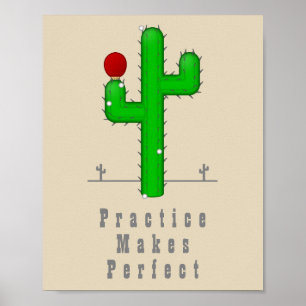 Kaktus macht perfekt poster