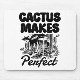 Kaktus macht perfektes Disc-Golf-Abenteuer Mousepad