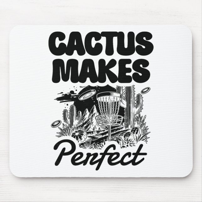 Kaktus macht perfektes Disc-Golf-Abenteuer  Mousepad (Vorne)