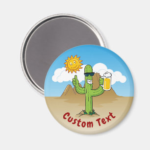 Kaktus mit Bier Magnet