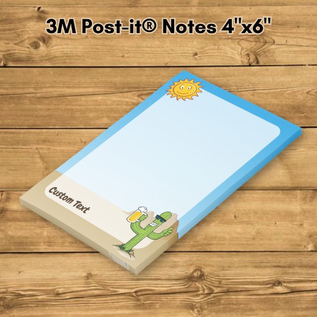 Kaktus mit Bier Post-it Klebezettel (Von Creator hochgeladen)