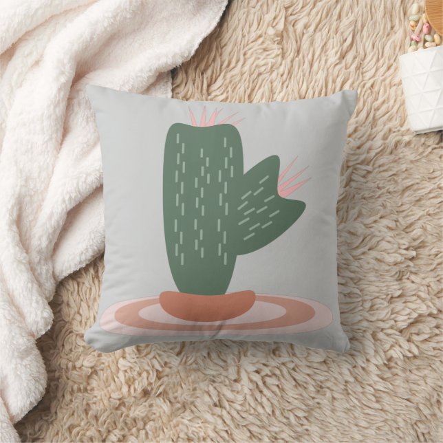 Kaktus mit Stacheln auf Teppich Kissen (Decke)