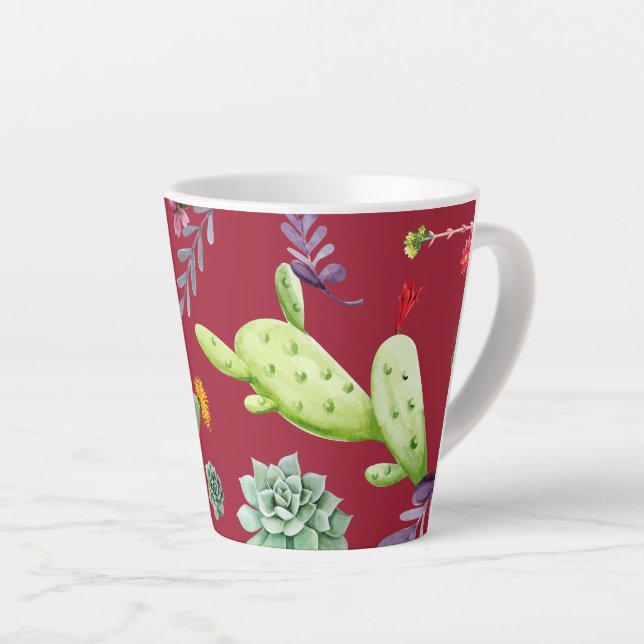 Kaktus Muster 4 Milchtasse (Rechte Ecke)