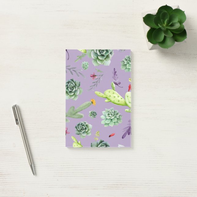 Kaktus Muster 7 Post-it Klebezettel (Büro)