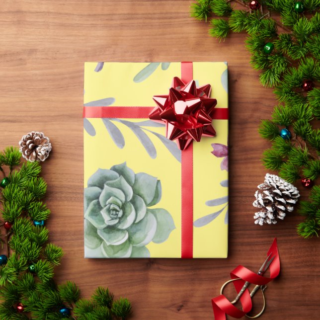 Kaktus Muster 9 Geschenkpapier (Feiertagsgeschenk)