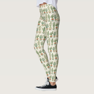 Kaktus-Muster SüdwestGeo-Schritt-  Leggings