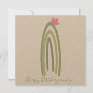 Kaktus Regenbogen Illustration Erdig