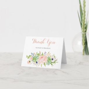 Kaktus-saftige Blumen danken Ihnen zu kardieren Dankeskarte