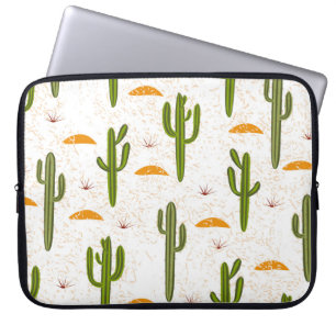 Kaktus Sand: Nahtlos im mexikanischen Stil. Laptopschutzhülle