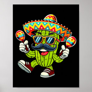 Kaktus Sombrero Cinco De Mayo Mexikanische Kaktus- Poster