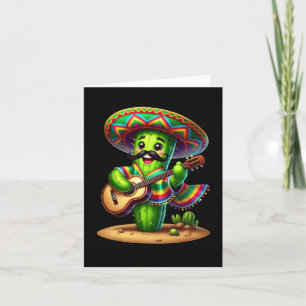 Kaktus Sombrero Gitarre Cinco De Mayo Jungen Kinde Karte