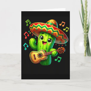 Kaktus Sombrero Gitarre Cinco De Mayo Jungen Kinde Karte