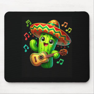 Kaktus Sombrero Gitarre Cinco De Mayo Jungen Kinde Mousepad