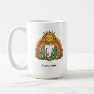 Kaktus-Sonnen-Regenbogen-Tasse mit individuellem N Kaffeetasse
