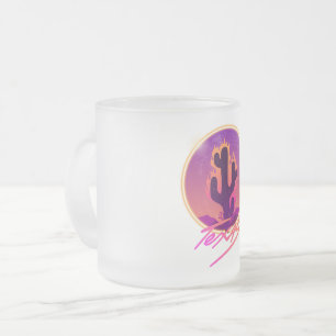 KAKTUS SONNENUNTERGANG NEON MATTGLASTASSE