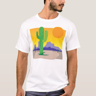 Kaktus-Sonnenuntergang T-Shirt
