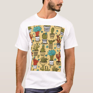 Kaktus Sukkulente: Handgezeichnete Skizze T-Shirt
