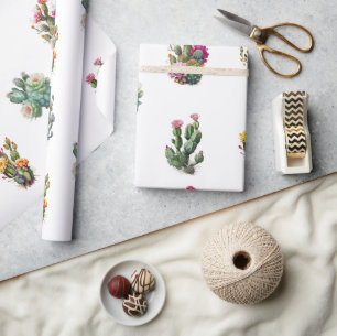 Kaktus Sukkulente Tropisch Geschenkpapier