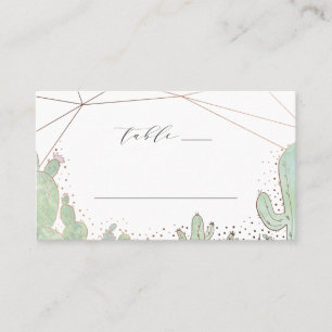 Kaktus & Sukkulenten Geometrische Hochzeit Tisch N Platzkarte