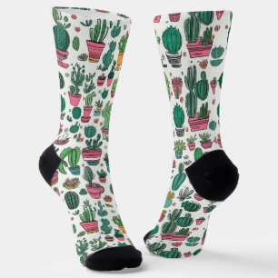 Kaktus Sukkulenten Muster Socken