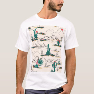 Kaktus Sukkulenten: Vintage Wüstenflora. T-Shirt