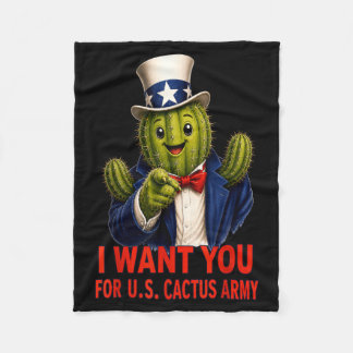 Kaktus USA Lustiger Vintage 4. Juli Unabhängigkeit Fleecedecke