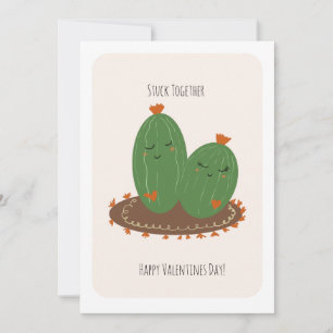 Kaktus Valentinstag Kritzelei Karte