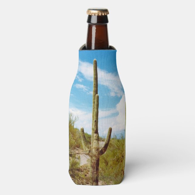 Kaktus Wald Custom Bottle Cooler Flaschenkühler (Flaschenvorderseite)