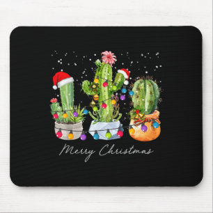 Kaktus Weihnachten Xmas Bäume Lichter Santa Hut Ka Mousepad