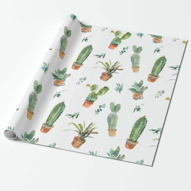 Kaktus Wrapping Paper Geschenkpapier (Ungerollt)