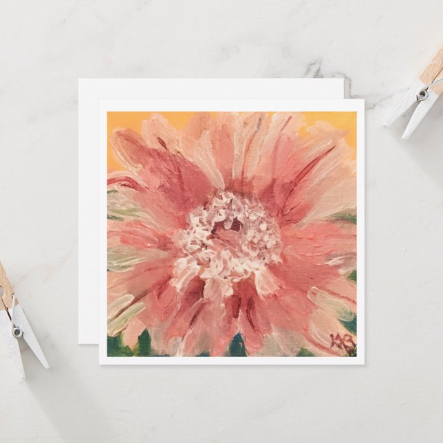 Kaktusblüte Karte (Vorderseite/Rückseite Beispiel)