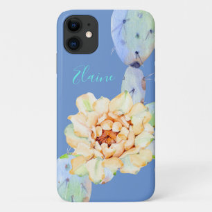 Kaktusblüte Wüstenblume Aquarell pfirsich lila Case-Mate iPhone Hülle
