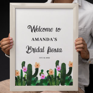 Kaktusblüten Braut-Fiesta Poster