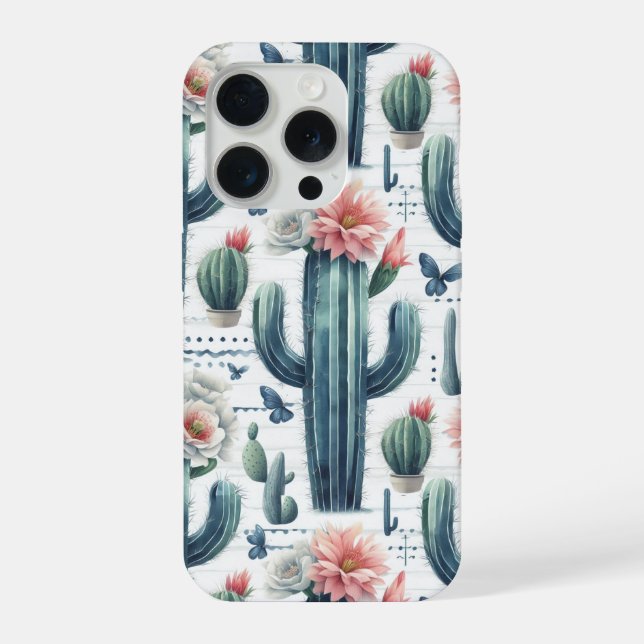 Kaktusblüten iPhone Hülle (Rückseite)