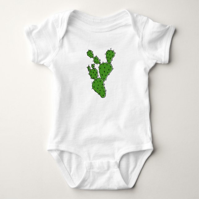Kaktusbodysuit oder -T - Shirt, Baby oder Kind Strampler (Vorderseite)