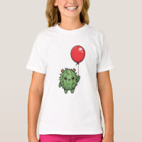 Kaktusfreund mit roten Luftballon-Kindern